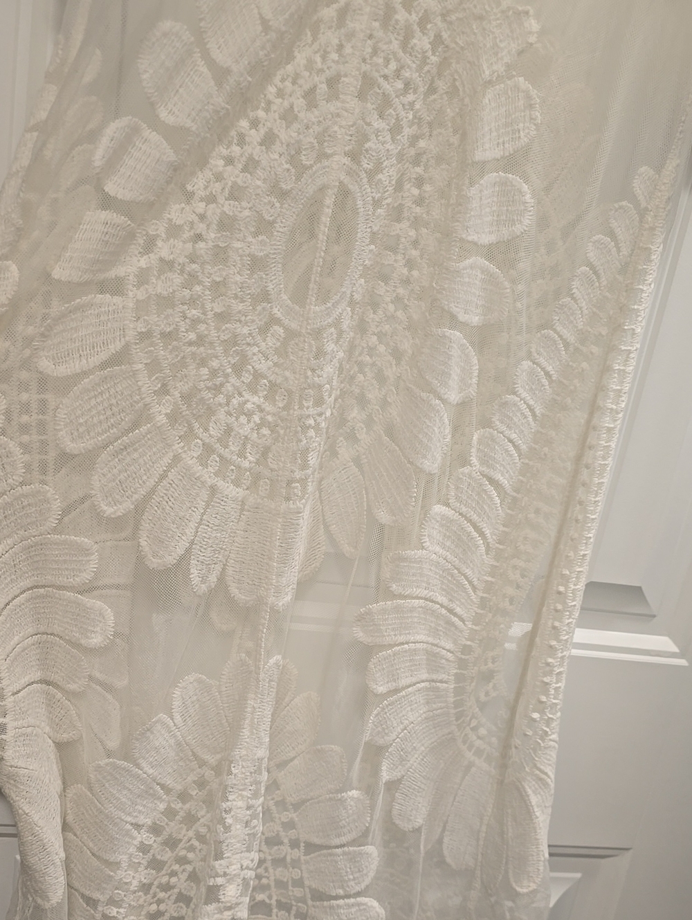 🌟7/25$ ADIVA Boho Ivory Crochet Midi Lace Kimono Cover-Up - Picture 12 of 12